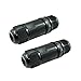 COOLWEST Black Plastic Connector Gland IP68 Waterproof,Cable Range 4-7MM, Shielded, Field Installable 2 Pack