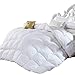 Egyptian Bedding California (Cal) King Size Luxurious 1200 Thread Count Goose Down Alternative Comforter, 100% Egyptian Cotton Cover, Solid White Color, 750 Fill Power, 50 Oz Fill Weight