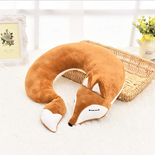 XGOPTS Travel Pillow Neck Support Rest Pillow, Cartoon Cute Animal U-Shaped Pillow, Household Portable Car Travel Sleeping Pillow for Airplanes, Home, Camping, Travelling, Office nap