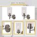 VINLUZ One Light Bathroom Wall Light Fixtures Brushed Nickel with Frosted Glass, Porch Singel Wall Lighting