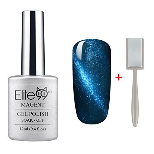 Elite99 Magnetic 3D Cat Eye Gel Polish Soak Off UV LED Nail Art Manicure Varnish 1 Magnet 9918 Blue with Blue Eye Elite99 Magnetic 3D Cat Eye Gel Polish Soak Off UV LED Nail Art Manicure Varnish 1 Magnet 9918 Blue with Blue Eye