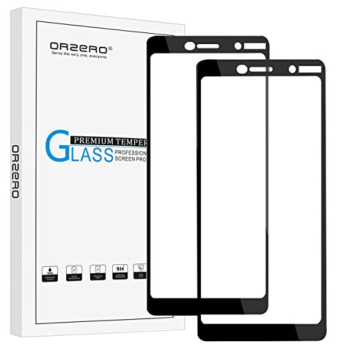 [2 Pack] Orzero For Nokia 7 Plus Tempered Glass Screen Protector, 2.5D Arc Edges 9 Hardness HD Anti-Scratch Full-Coverage [Lifetime Replacement Warranty]