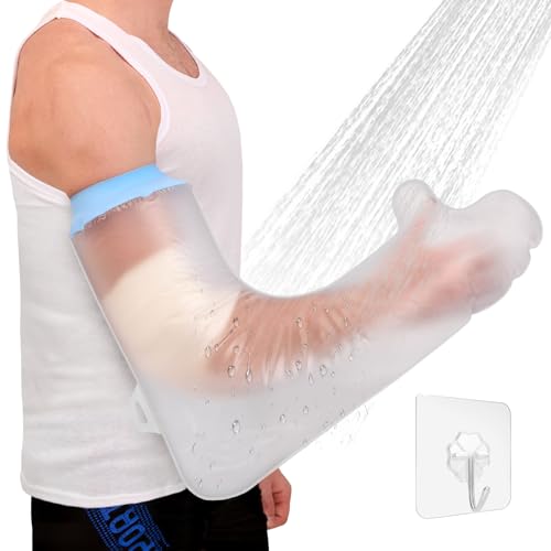 Cast Covers for Shower Arm, Waterproof Cast Cover, Extra - Large for Adult, Reusable Sleeve, Wound Care Supplies for PICC, Bandage, Keeps Arm Dry During Shower and Swimming, After Surgery Gifts