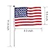 American Flags DB.WOR 50 Pack US Hand Held Stick Flags Patriotic Mini Plastic Stick Round Top Flags Decoration Parades Handheld 5.58.3 Inch