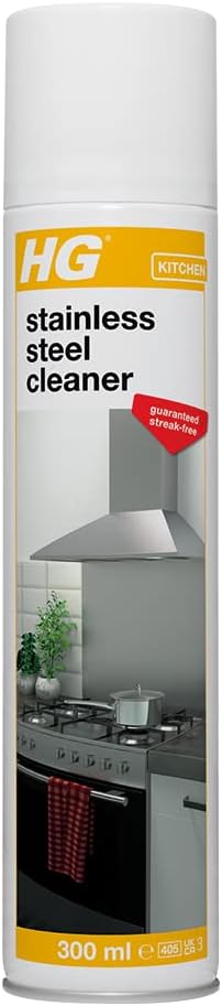 HG Rapid Stainless-Steel Cleaner 300 ml Spray - Streak-Free Shine