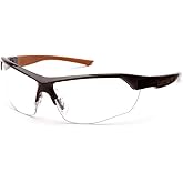 Carhartt-CHB1110DT Braswell Anti-Fog Safety Glasses Eye Protection, Black Frame, Clear Lens
