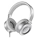 Jelly Comb On Ear Headphones, Foldable Wired Headphones with Super Soft Ear Pads, Built-in Microphone, Volume Control and Detachable 3.5mm Audio Cable