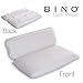 BINO Non-Slip Cushioned Bath Pillow with Suction Cups, White - Spa Pillow Bath Pillows for Tub Neck and Back Support Bathtub Pillows for Tub Accessories Set Rest