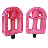 N3od3er Kid's Bike Pedal 1/2-Inch Bike Pedals 1 Pair Kids Spindle Pedals Resin 12'' 14'' (Pink)