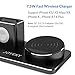 JOYEKY Charger Stand for iWatch Aluminum Alloy Charging Stand for Apple Watch 3 in 1 Fast Wireless Charging Pad Stand for iPhone Xs Max/Xs/XR/X/8/8 Plus APPL Watch Series 4/3/2/1/ AirPods
