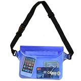 #1 BEST Waterproof Pouch with Waist Strap, Perfect for the Beach, Fits iPad Mini, Keeps iPhone, Tablet, Makeup, Keys, Passport, Money & Wallet Clean, Safe and Dry (super fanny pack!)
