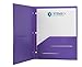 STEMSFX 6 Pack Heavy Duty Plastic 2 Pocket Folder Hole Punched (Assorted Colors) for Letter Size Papers, Includes Business Card Slot
