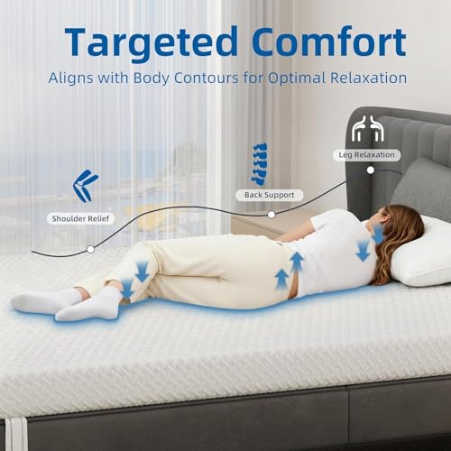 Memory Foam Mattress Topper, 7CM Thickness Mattress Pad Topper Foam with Washable Zipped Cover, Mattress Topper for Back Pain Relief (140X200CM BV8)