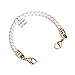 BAIYI Medical Alert ID Bracelet White Leather Cord with Rose Gold Tag Free Engraving for Women 7in
