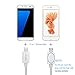 Safergo Lightning Cable for Travel,2-in-1 Rugged [Nylon Braided] iPhone&Micro USB Dual-side Charger for Cellphone, Silver 3.3ft 1Pack