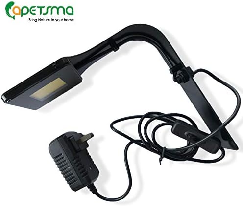Capetsma Aquarium Light, Superior Painted Aluminum Shell Fish Tank Light with Adjustable Clamp for Freshwater Saltwater Coral Reef Plant Marine Aquarium,Blue+White Light 10W 1300LM