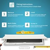 White Letter Box Cover Brush Flap Internal External Aluminium view 4