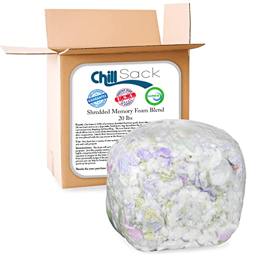 Chill Sack Shredded Memory Foam Refill Filling Foam Refill for Bean