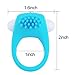 Vibrating Penis Ring, Tracy's Dog Vibrating Mini Silicone Rabbit Cock Ring Stimulator Sex Toy (Blue)
