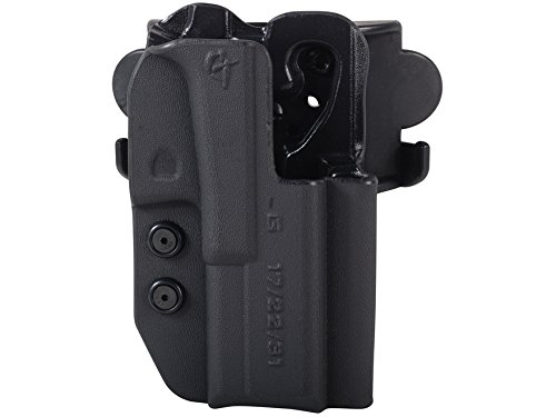 Comp-Tac International OWB Holster,Glock 17/22/31 w/Rail,Black,Right Side Carry