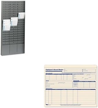 KITMMF27018JTRGYTOP3280 - Value Kit - MMF Steel Time Card Rack with Adjustable Dividers (MMF27018JTRGY) and Tops Employee Record Master File Jacket (TOP3280)