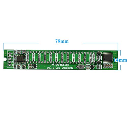 1PC 7v-12v Amplifier Board Mini Dual 12 Level indicator VU Meter Stereo Adjustable light Speed Board With AGC Mode Diy KITS(A)
