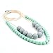 Lofca Silicone Teething Necklace-Baby Toy for Mom to Wear- Stylish Teether-Safe for Baby-100% BPA Free-'Eudora'（Mint）