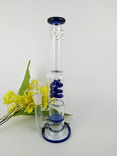 xjy344 The decorative glass vase is 10.5 inches tall.