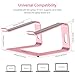Nulaxy Laptop Stand, Ergonomic Aluminum Laptop Computer Stand, Detachable Laptop Riser Notebook Holder Stand Compatible with MacBook Air Pro, Dell XPS, HP, Lenovo More 10-15.6″ Laptops – Rose Goldthumb 3