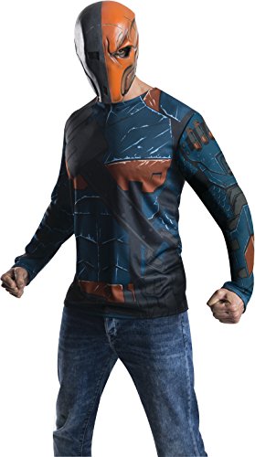 Deathstroke Batman Costumes - Rubie's Men's Batman Arkham City Adult Deathstroke Top, Multicolor,