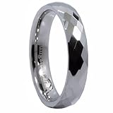 MJ 4mm Honeycomb Ring With Diamond Pattern Tungsten Carbide Wedding Band
