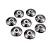 8Pcs Black Speaker Spikes Pads Floor Protector 5x25mm 24K Nickel Plated Isolation Stand Foot Cone Base for Audio Turntable Speaker CD AMP