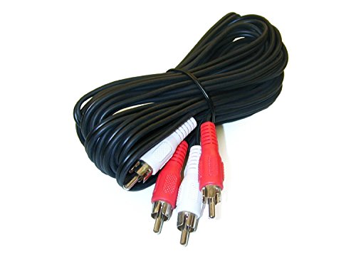 2 RCA Male to RCA Male Audio Extension Cable 12 Feet (Red & White), CNE63126