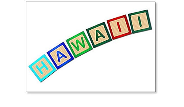 Imán para nevera con diseño de letras hawaianas de madera ...