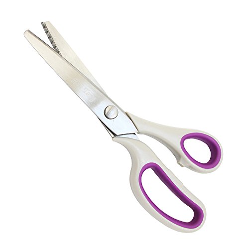 Hui Tong fabric pinking shears, sewing scissors ,Pinking Shears, pinking scissors,grey purple 5mm serrated