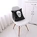 Homecy Reversible Sequins Pillow Cover Skull Patten Mermaid Pillowcases Throw Cushion 16x16 Inch