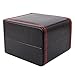 Watch Box Single Slot Watch Case PU Leather Watch Box Organizer for Men Women Travel Jewelry Storage Case Organizer Black