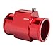 Dewhel Aluminum Red Water Temp Meter Temperature Gauge Joint Pipe Radiator Sensor Adaptor Clamps 36mm