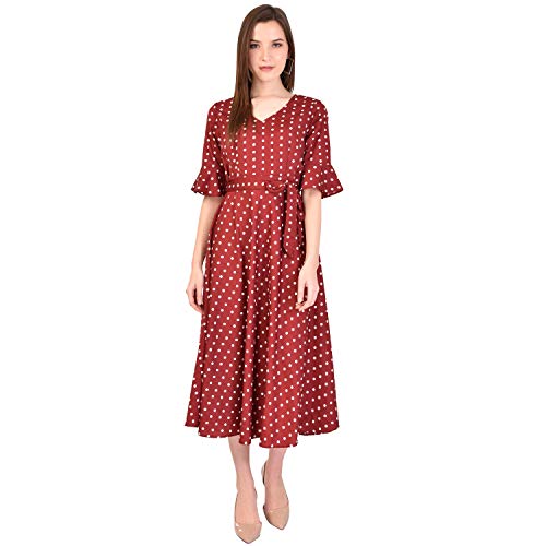 STYLLRY A-Line Midi Dress for Women, Elegant & Comfortable, Suitable as Dress, Casual STYLLRY A-Line Midi Dress for Women, Elegant & Comfortable, Suitable as Dress, Casual