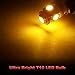 Yorkim 194 LED Bulbs Amber 6000k Super Bright Newest 5th Generation Universal Fit Pack of 10, Amber T10 LED Bulbs, 168 LED Bulb Amber, 2825 LED Bulb, W5W LED Bulb, 194 Amber LED Interior Light for Car