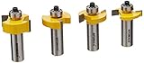 Yonico 14481 4 Bit Slot Cutter Router Bit Set