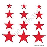 Red Star Bicycle Reflective Reflector Sticker Decal