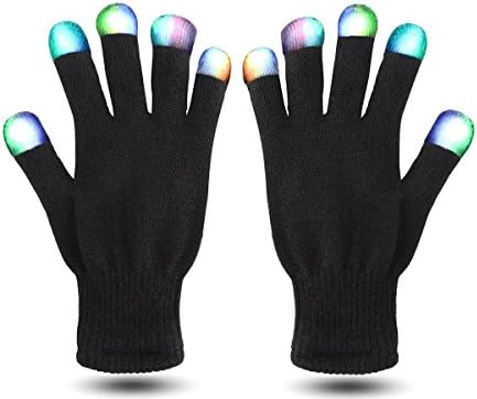 Rave Doctor | LED Gloves Set | 7 Colors Light Show | 6 Modes | Perfect For Concerts, Raves, Clubs, Birthdays, EDM Events, Disco Events, Partying, Music &amp; More