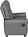 Relaxzen USB Charging Contemporary Kids Recliner with Cupholder, Gray