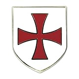 Templar Knights Crusader Cross Shield Masonic Lapel Pin