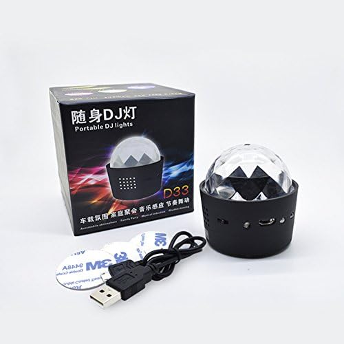 YRLED Cute Creative LED Light Crystal Magic Ball Shape Magnetic Take-Along DJ Lamp Sharp Flesh Vehicle-Mounted Stage Light Sound Sensor Specification: Style 2