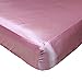 Rose Pink Cloud Satin Fitted Crib Sheet - Fits Standard Crib Mattresses and Daybeds