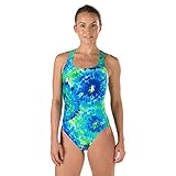 Speedo 7719639 Womens Burst Drop Back PowerFLEX Eco Swimsuit