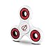 Exgreem NEW 2017 DIRT RESISTANT EDC Tri-Spinner Fidget Toy Smooth Surface Finish Ultra Durable 2-3 Min Spins Non-3D printed (two pack) (Red(White&Black))