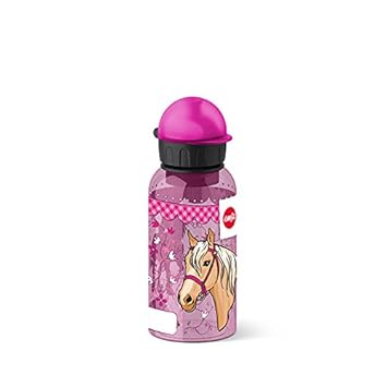 Emsa Kinder-Trinkflasche, 400 ml, Sicherheitsverschluss, Kids Horse, Tritan, 518126